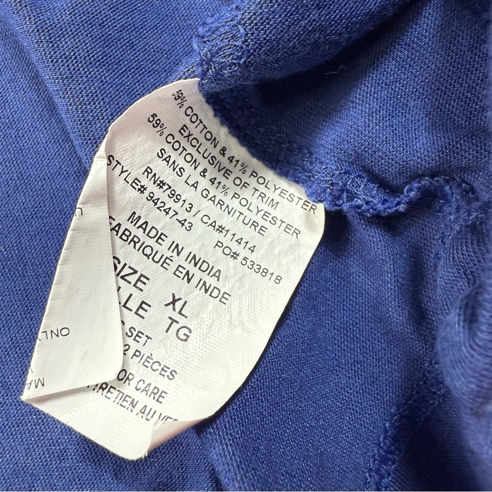 Bump in the Night Maternity 2-Piece Sleep/Loungewear Set Blue XL Robe & Cami - Picture 12 of 16